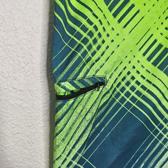 Hurley green and yellow patterned board shorts Men's size 34 swim drawstring - Picture 2 of 5
